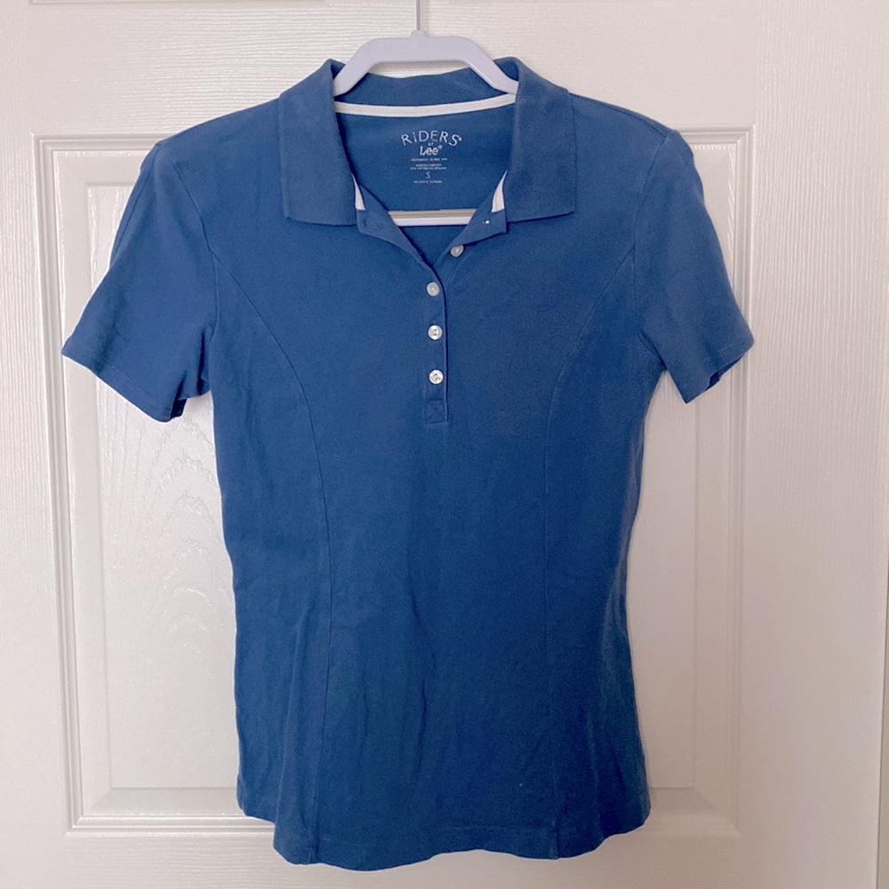 Blue polo shirt